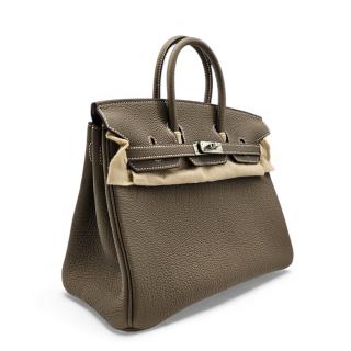 Sac Hermès Birkin 25 Togo étoupe