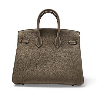 Sac Hermès Birkin 25 Togo étoupe