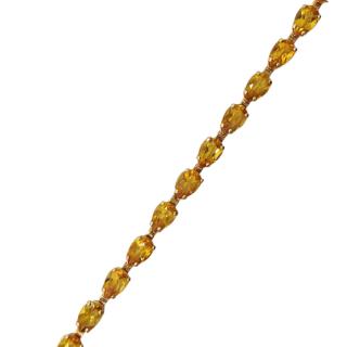 BRACELET OR 14 CT ET CITRINES