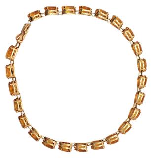 BRACELET OR 14 CT ET CITRINES