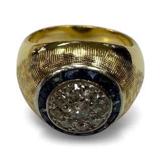 Chevalière Diamants & Saphirs