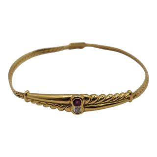 BRACELET OR 18 CT ET DIAMANT