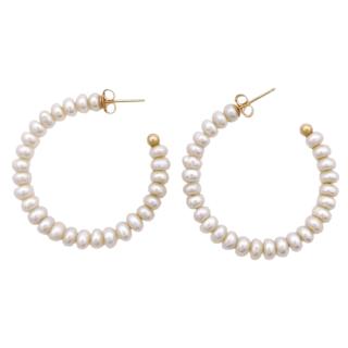 Boucles d'oreilles Or 14CT & Perles
