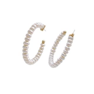 Boucles d'oreilles Or 14CT & Perles