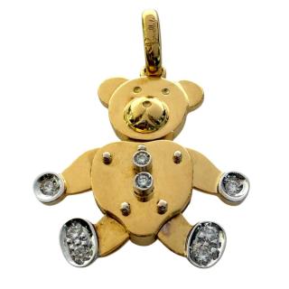 Pendentif Pomellato Orsetto articulé Or 18ct & Diamants