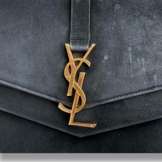Sac Saint Laurent Sulpice en Suede Noir