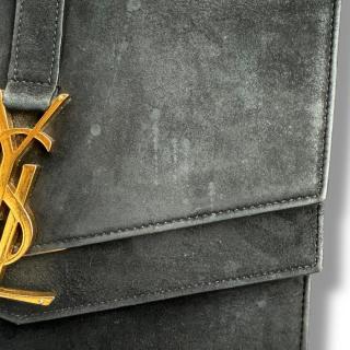 Sac Saint Laurent Sulpice en Suede Noir