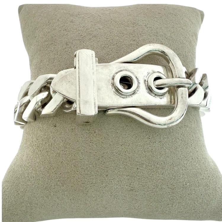 Bracelet Hermes Boucle Sellier Arg 925