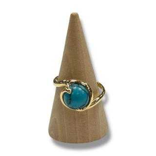 Bague or jaune 18ct avec bille