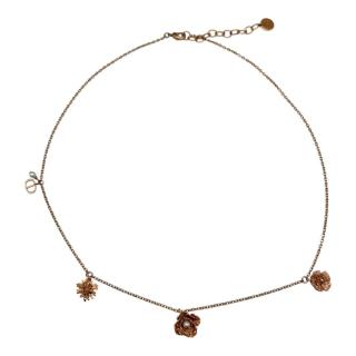 Collier Dior Mille Fiori Plaque Or Rose