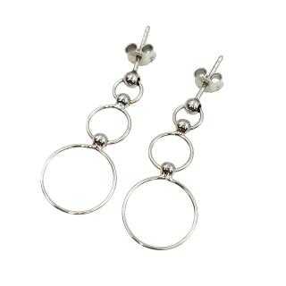 Boucles d'Oreilles Or Blanc 18 Ct