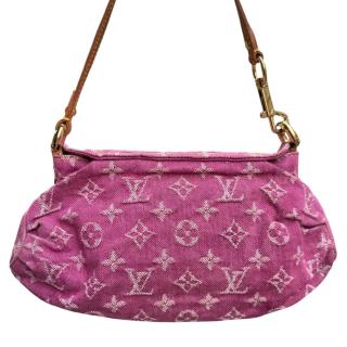 Sac Louis Vuitton Pleaty Denim Rose