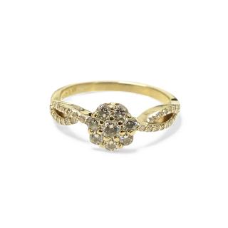 Bague Or jaune 18ct et Diamants