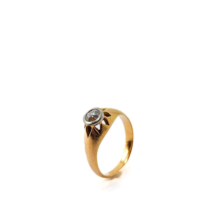 Bague Or Jaune 18k & Diamant