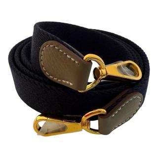 Sac Hermes Evelyne Etoupe Gold Blue 16cm