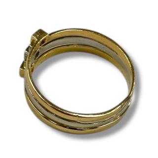 Bague 3 ors 19ct avec pierre synthétique