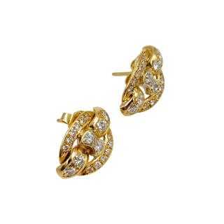 Boucles d'Oreilles Or Jaune 18 Ct