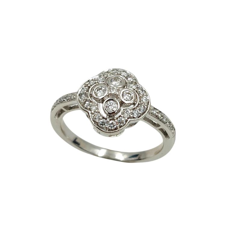 Bague Or Blanc 18 Ct
