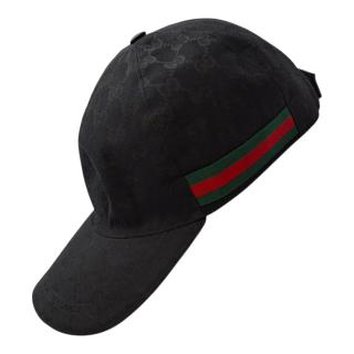 GUCCI CASQUETTE TOILE GG NOIRE