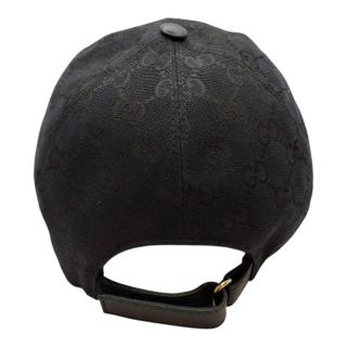 GUCCI CASQUETTE TOILE GG NOIRE