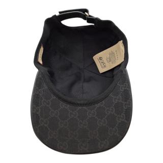 GUCCI CASQUETTE TOILE GG NOIRE