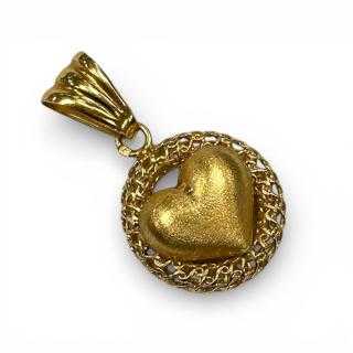 Pendentif cœur or jaune 19ct