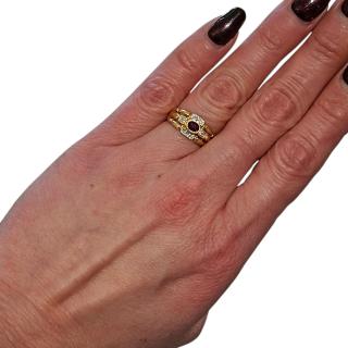 BAGUE OR 18 CT ET DIAMANTS