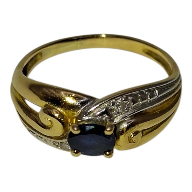 BAGUE OR 18 CT ET DIAMANTS