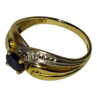 BAGUE OR 18 CT ET DIAMANTS