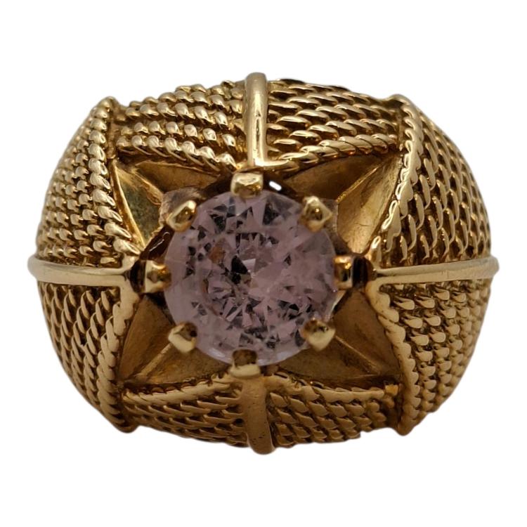 BAGUE OR JAUNE 18 CT