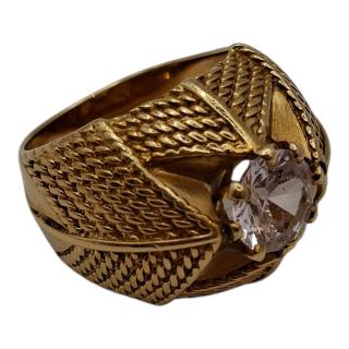 BAGUE OR JAUNE 18 CT