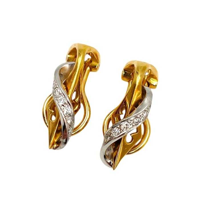 Boucles d'Oreilles à Clips Or 18 Ct