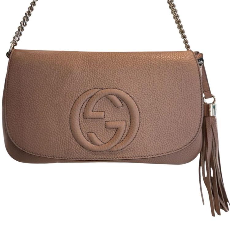 Sac Gucci Soho Long Flap Beige