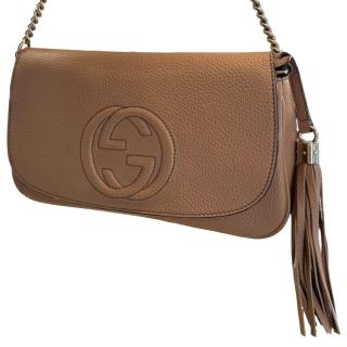 Sac Gucci Soho Long Flap Beige