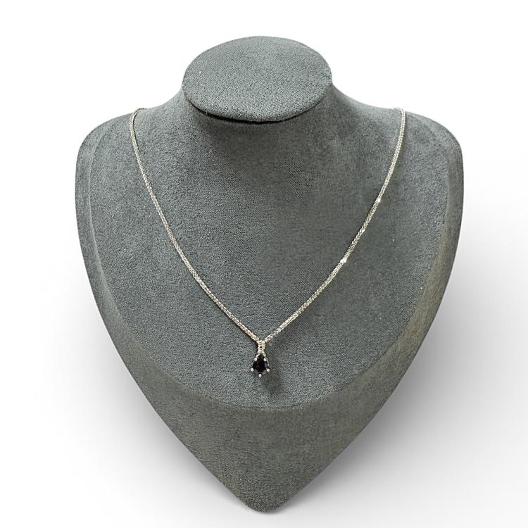 Collier et Pendentif Or blanc 18ct