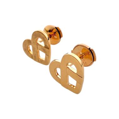 Boucles D'Oreilles Poiray Cœur Entrelacé Or 18ct
