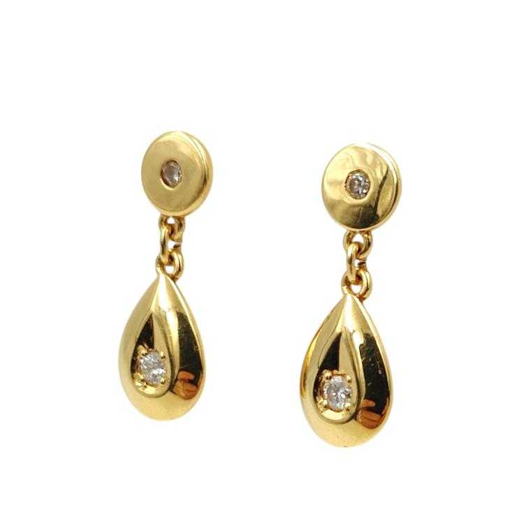 Boucles d'Oreilles Or Jaune 18 Ct