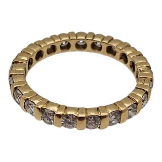 BAGUE OR 18 CT RIVIERE DE DIAMANTS