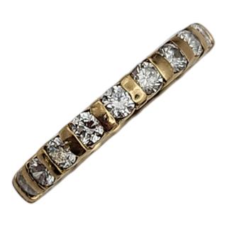 BAGUE OR 18 CT RIVIERE DE DIAMANTS