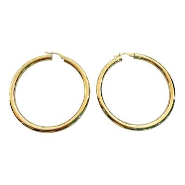 Boucles D'Oreilles Créoles Or 18ct