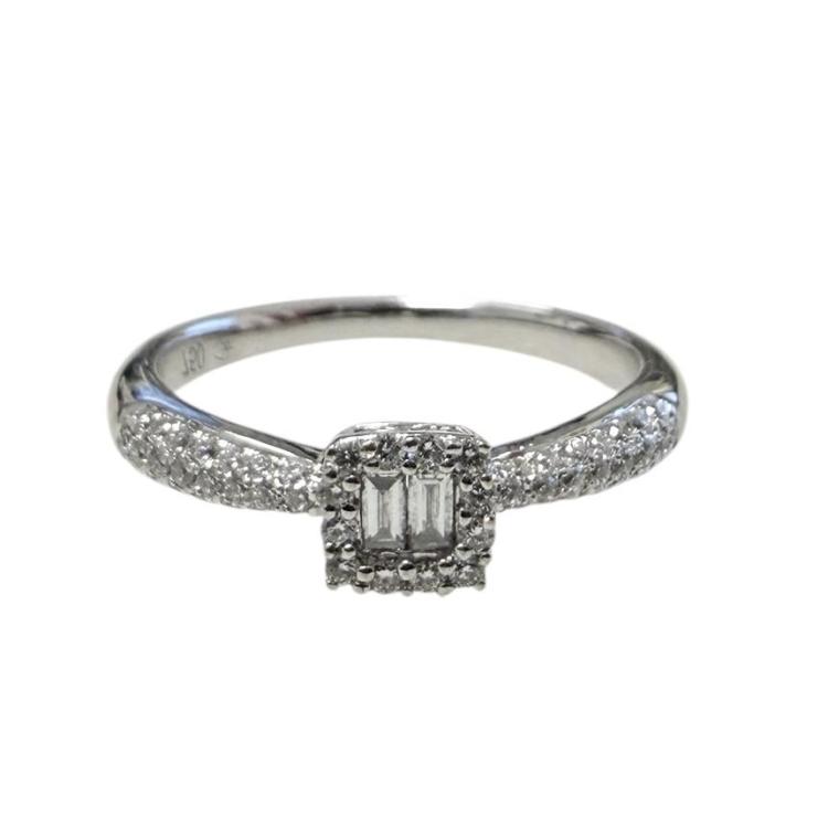 Bague Or blanc 18ct et Diamants