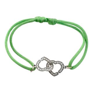 Bracelet Dinh Van Double Coeurs R12 Or 18ct & Diamants