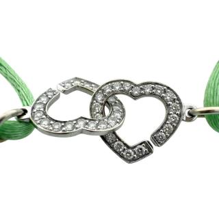 Bracelet Dinh Van Double Coeurs R12 Or 18ct & Diamants