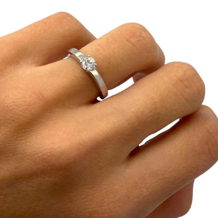 Solitaire Cartier Platine & Diamant 0.28