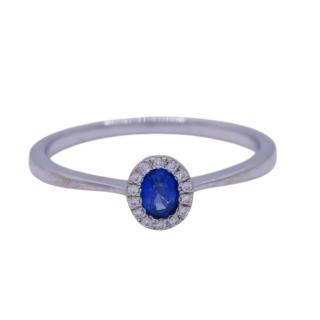 Bague Or Blanc 18Ct & Diamants