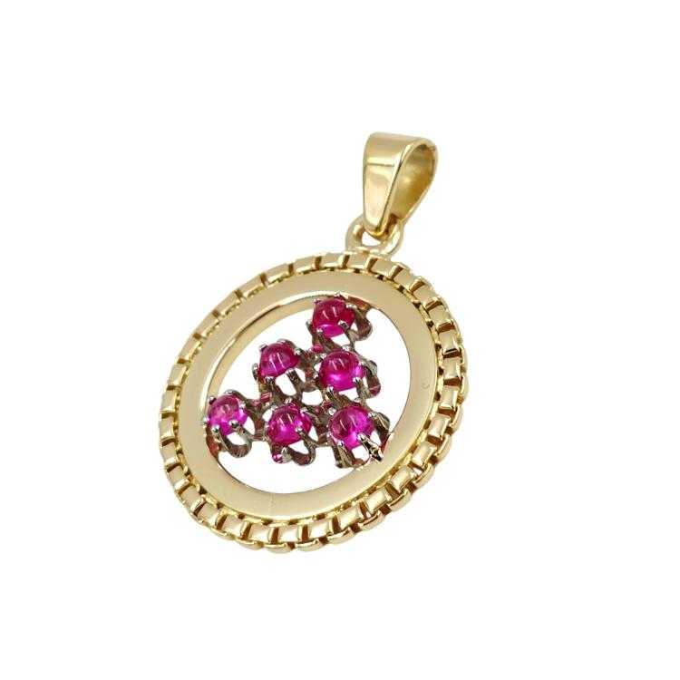 Pendentif Or Jaune&Blanc 18 Ct