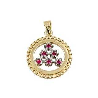 Pendentif Or Jaune&Blanc 18 Ct