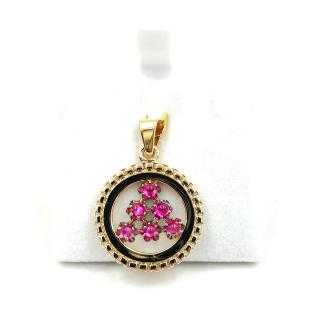 Pendentif Or Jaune&Blanc 18 Ct