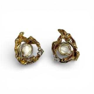 Boucles d'oreilles Gilbert Albert avec diamants