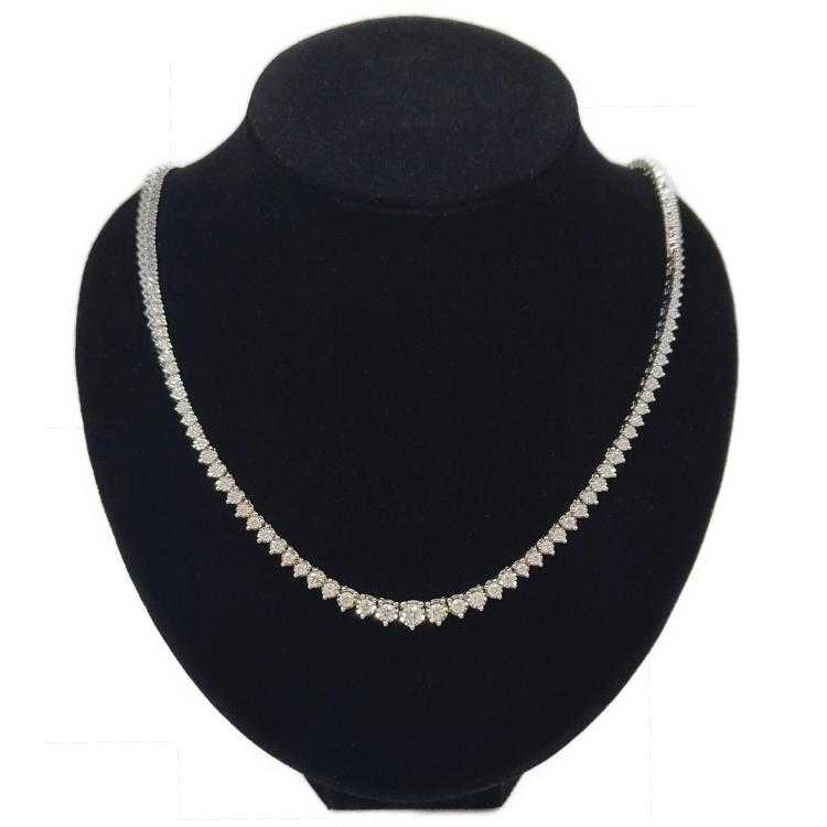 Collier Rivière de Diamants (2.34 Cts) Or Blanc 14k